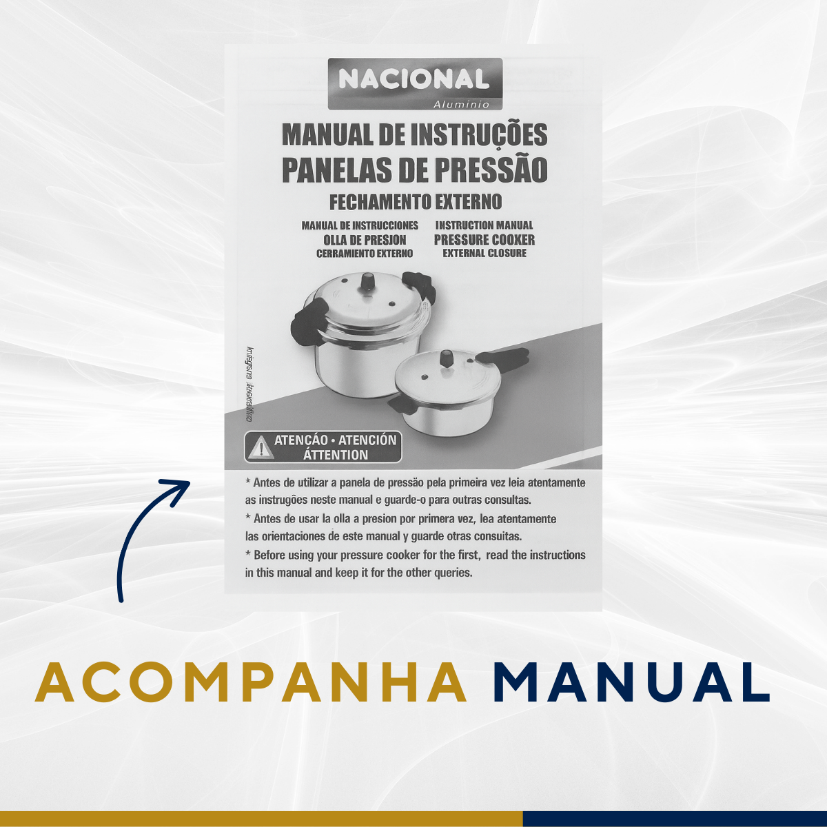 Panela pressão alumínio Polido 10litros