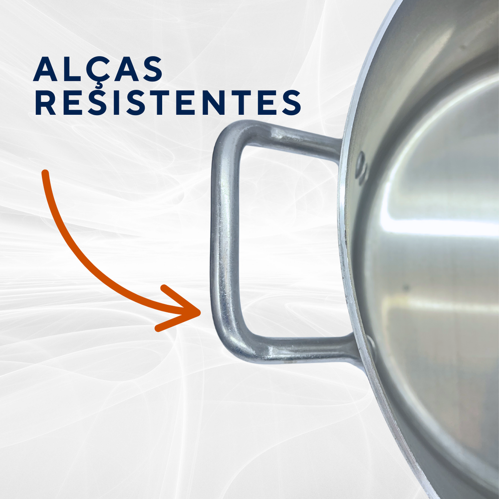 Caçarola Hotel Reta N40 Aluminio Cajamac