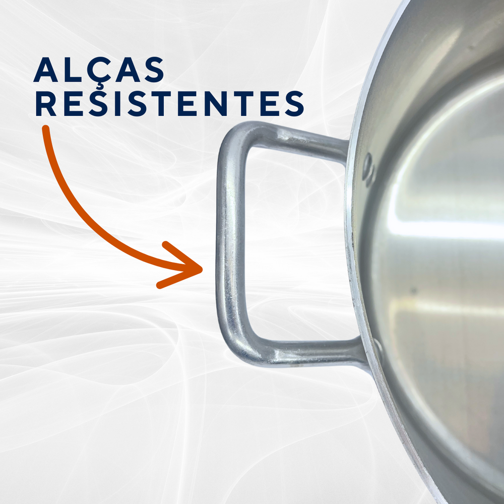 Caçarola Hotel Reta N30 Alumínio Cajamac