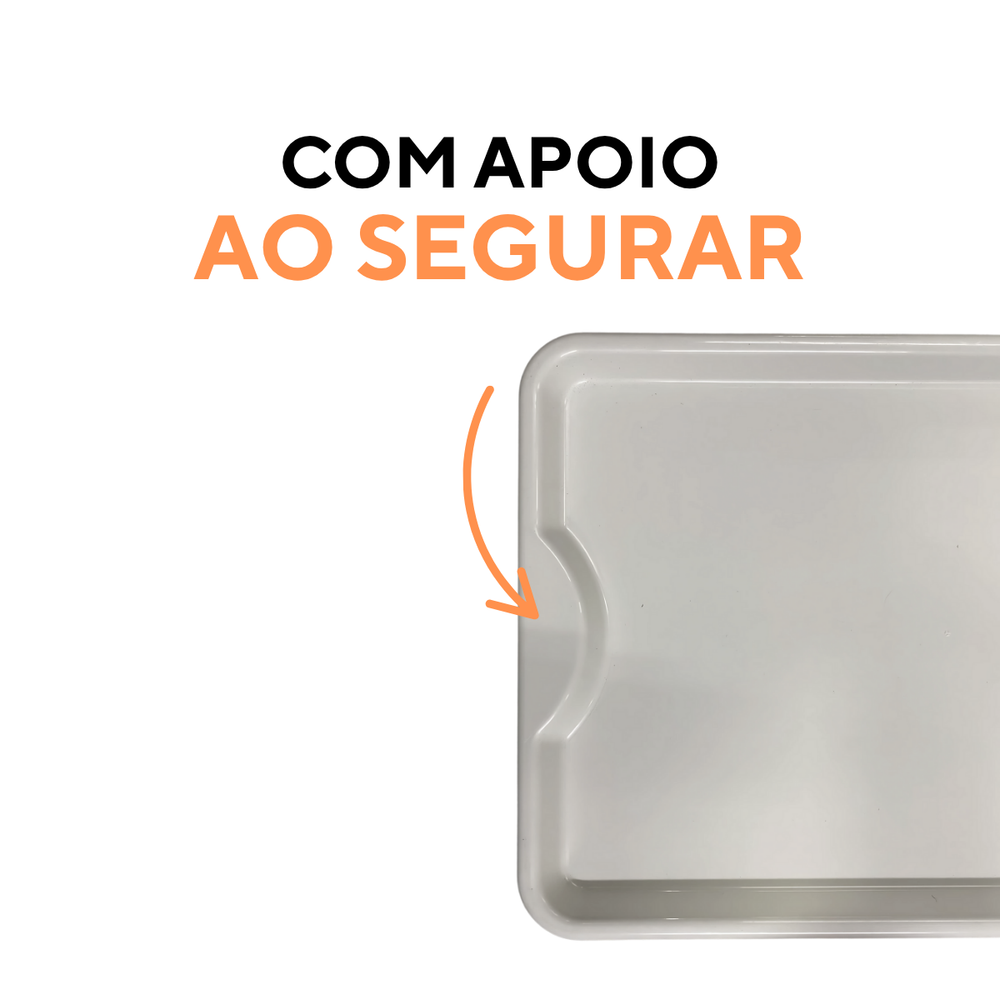 Bandeja Grande Fast Food Branca - A Gourmet