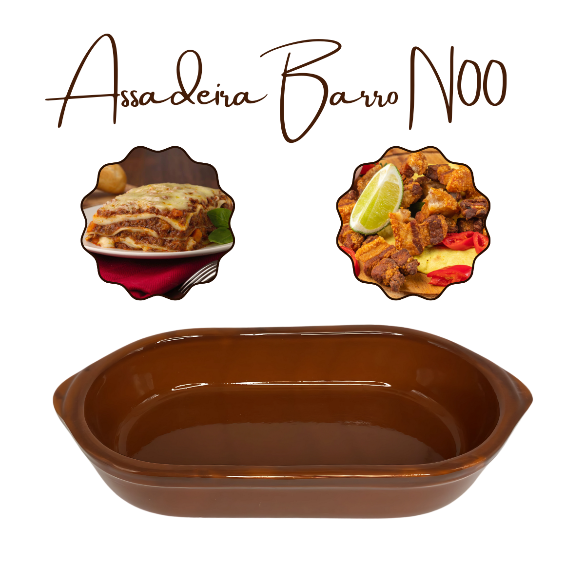 Assadeira Oval Barro N°00 - A Gourmet