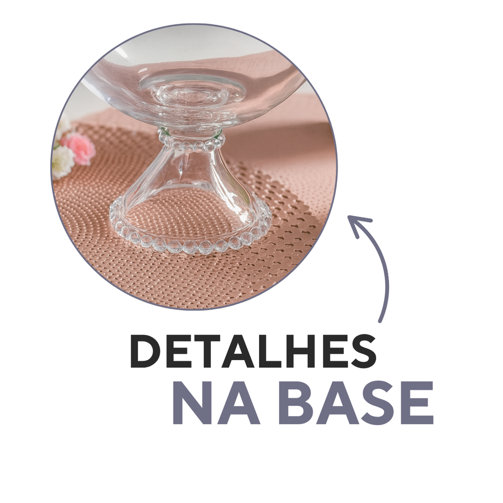 Saladeira com Pé de vidro 1,9Litros Rojemac