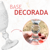 Taça Vidro Água Coração 330ml