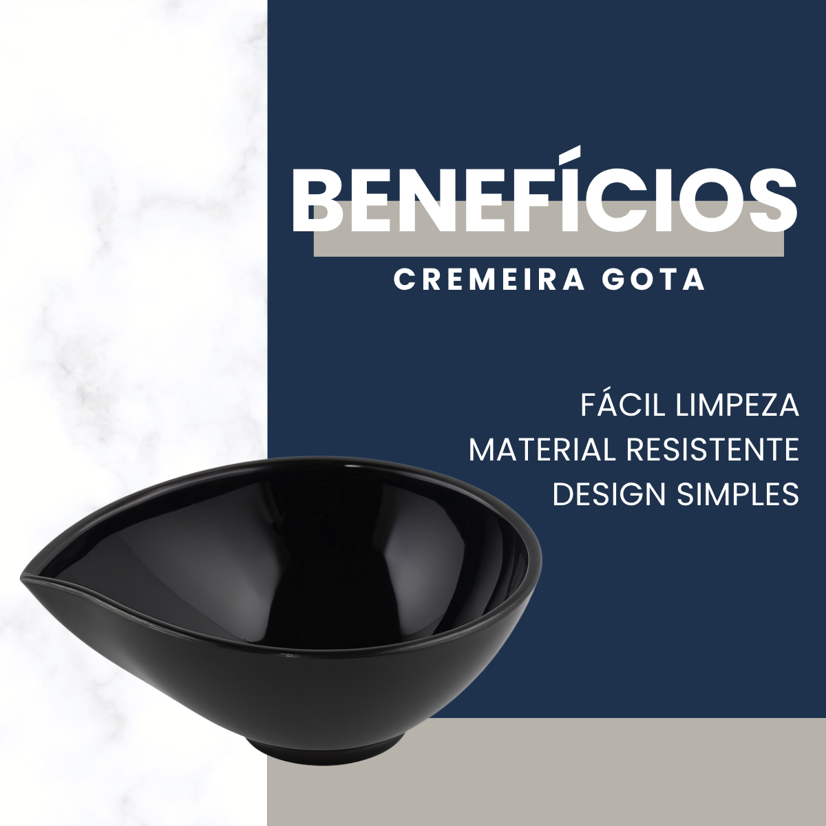 Cremeira Molheira Gota Preto