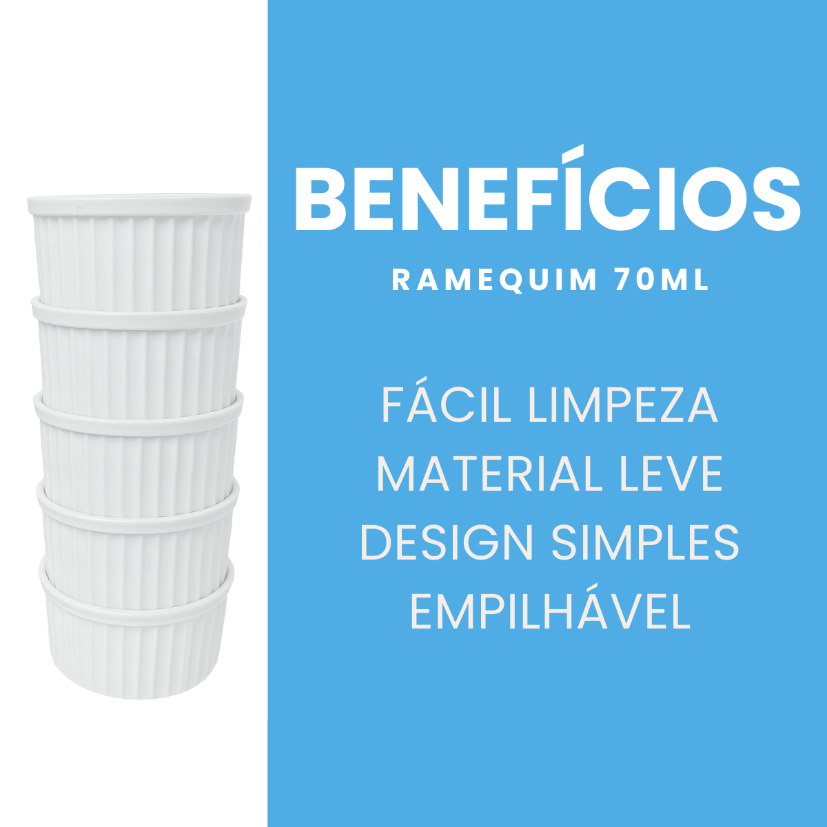 Ramequim Canelado PP 70ml
