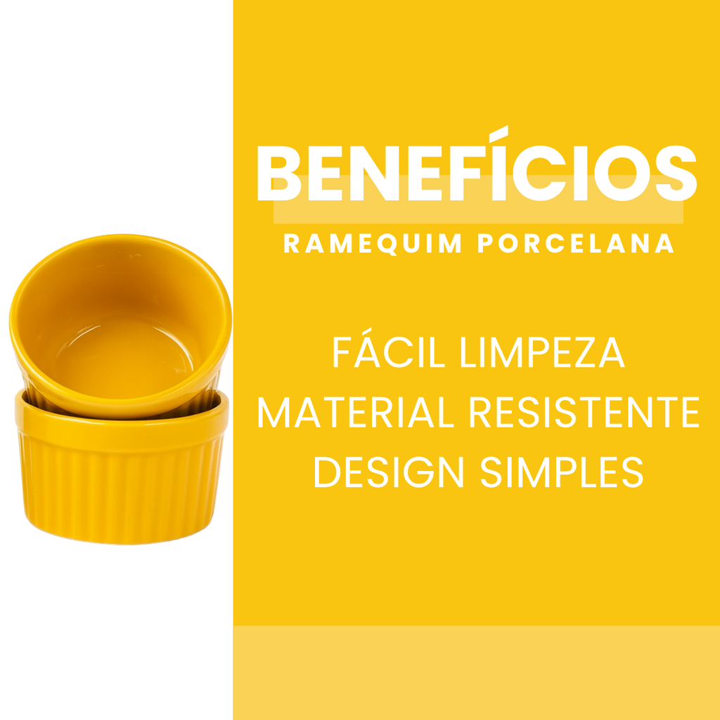 Ramekim Porcelana 90ml Laranja