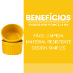 Ramekim Porcelana 90ml Laranja