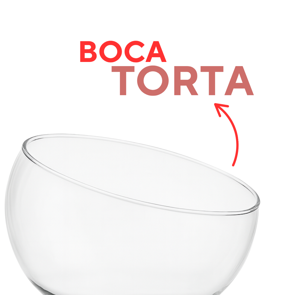 Taça Boca Torta Grande Vidro - A Gourmet