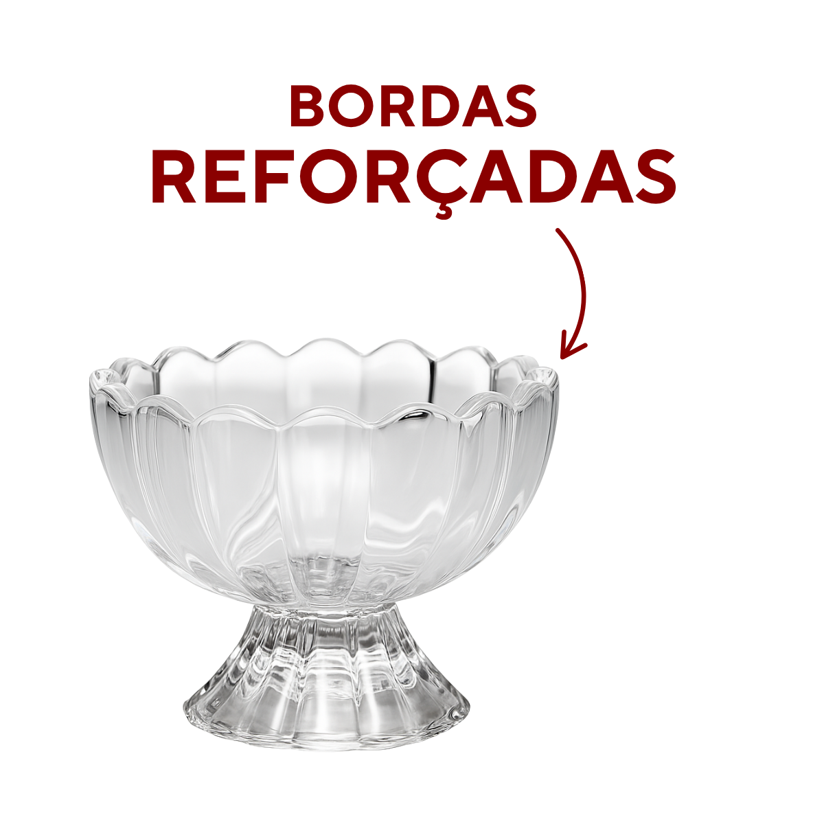 Taça Sobremesa Geneva Vidro - A Gourmet