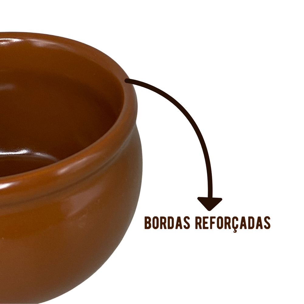 Cumbuca Cerâmica Barro 500ml Bela Porcelana