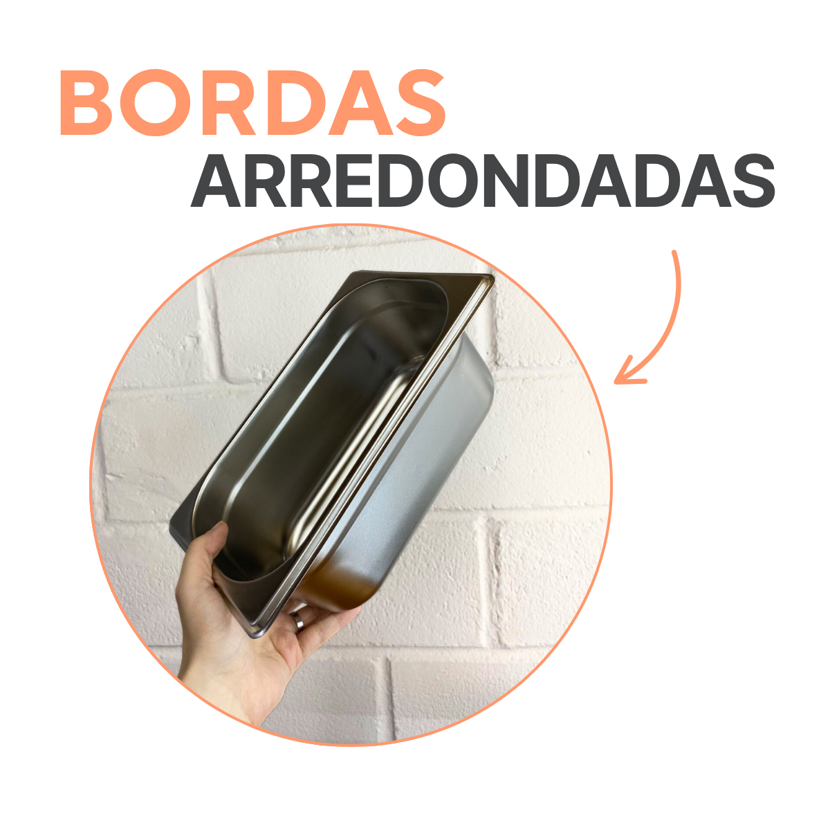 Cuba Aço Inox 1/4 100mm