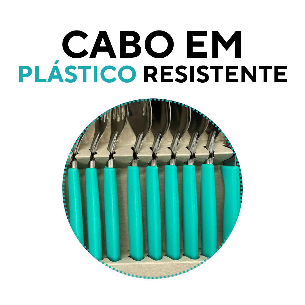 Faqueiro com caixa 24peças piemonte verde A Gourmet