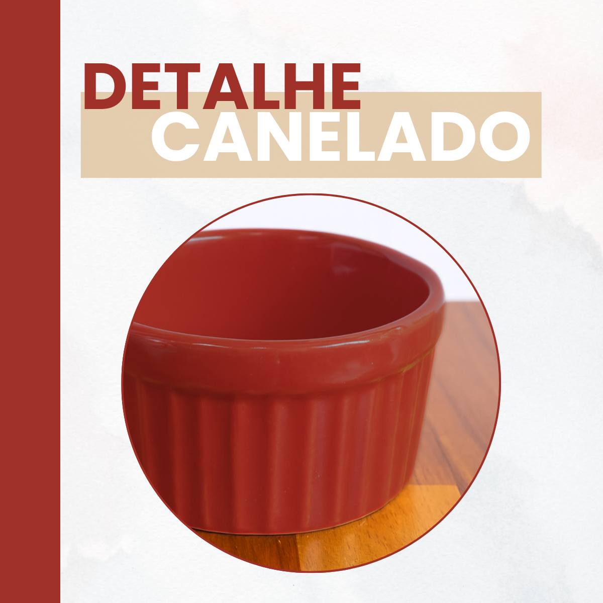 Ramekim canelado 100ml Vermelho