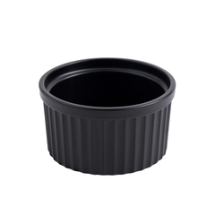 Ramekim Preto Canelado Polipropileno