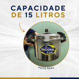 Panela pressão alumínio polido 15litros