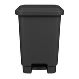 Lixeira Preta Retangular C/Pedal 25L