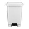 Lixeira Branca Retangular Com Pedal 15L