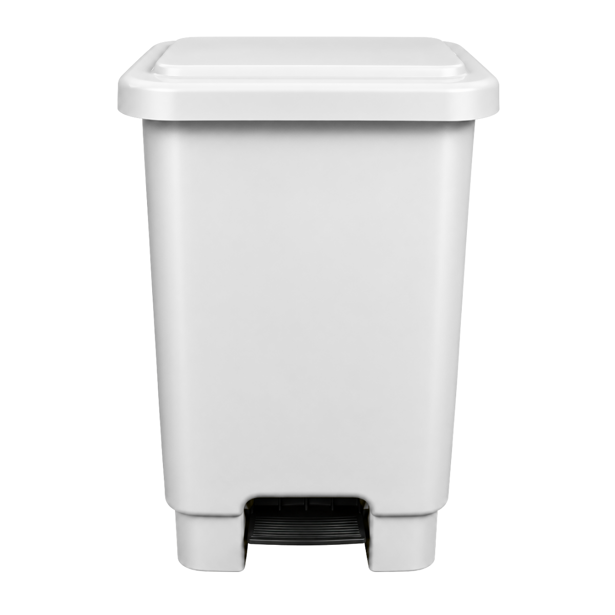 Lixeira Branca Retangular Com Pedal 15L