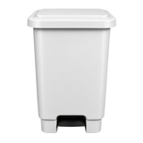 Lixeira Branca Retangular Com Pedal 15L