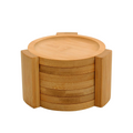 Jogo 6 Porta Copos Redondo Bambu