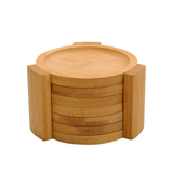 Jogo 6 Porta Copos Redondo Bambu - A Gourmet