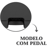 Lixeira com Pedal 50L Preta em Plástico Profissional