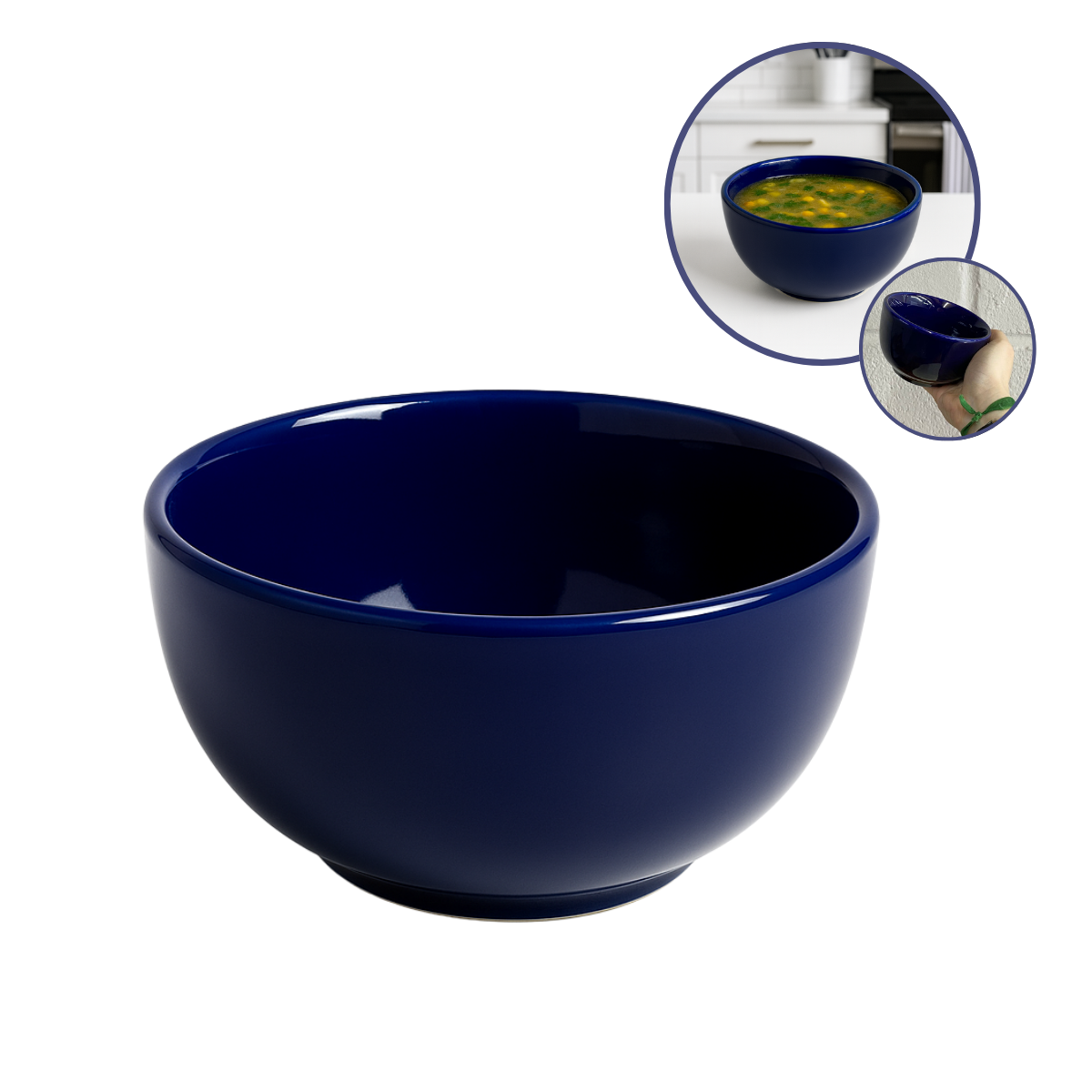 Tigela em Porcelana Japonesa Azul 500ml