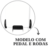 Lixeira C/ Pedal e Rodas 100Litros Branca