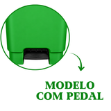 Lixeira com Pedal 100L Verde em Plástico Profissional