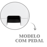 Lixeira com Pedal 50L Branca em Plástico Profissional