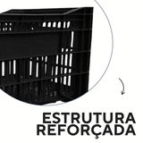 Caixa Hortifruti Vazada 61L em Plástico Resistente Empilhável