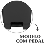 Lixeira Preta Retangular C/Pedal 15 Litros