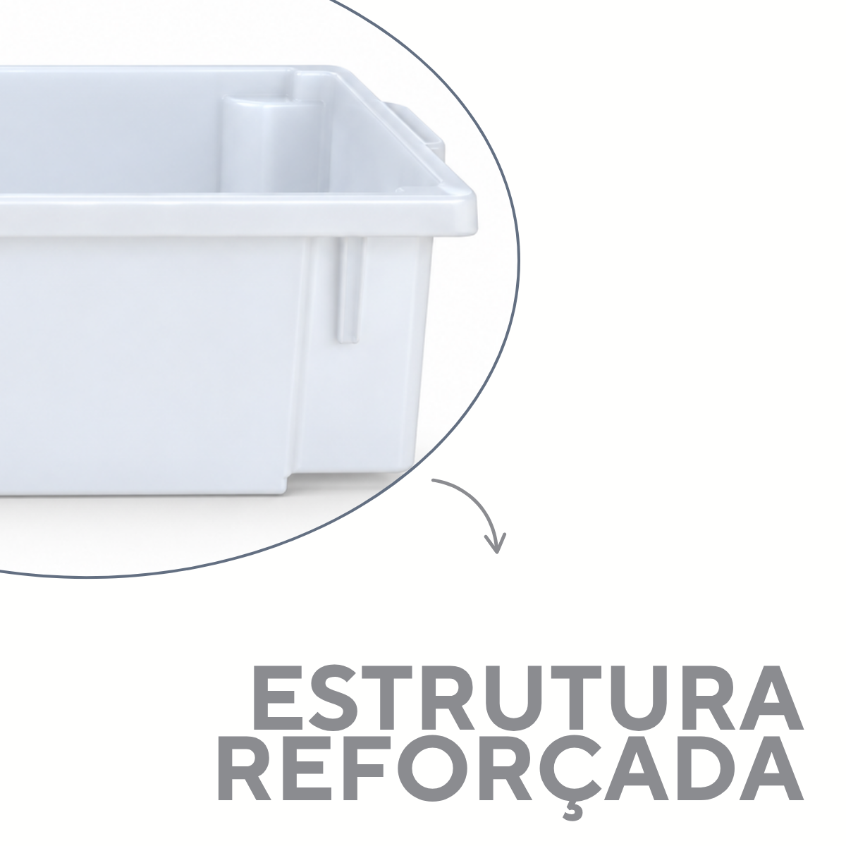 Caixa Plástica para Pescados e Frigoríficos 42L Empilhável