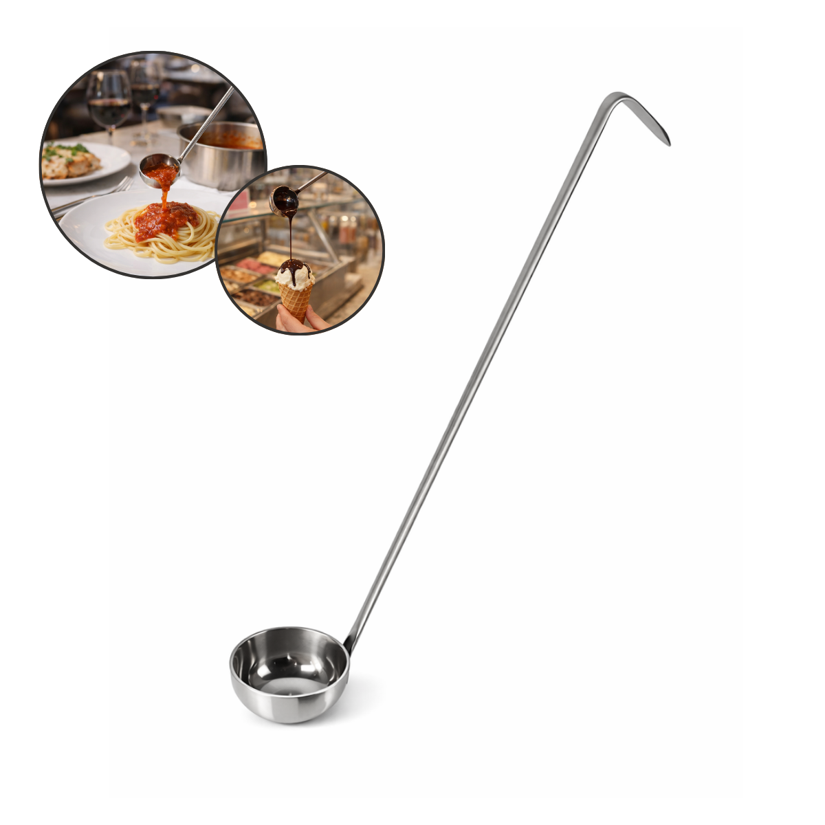 Concha Cabo Longo Aço Inox