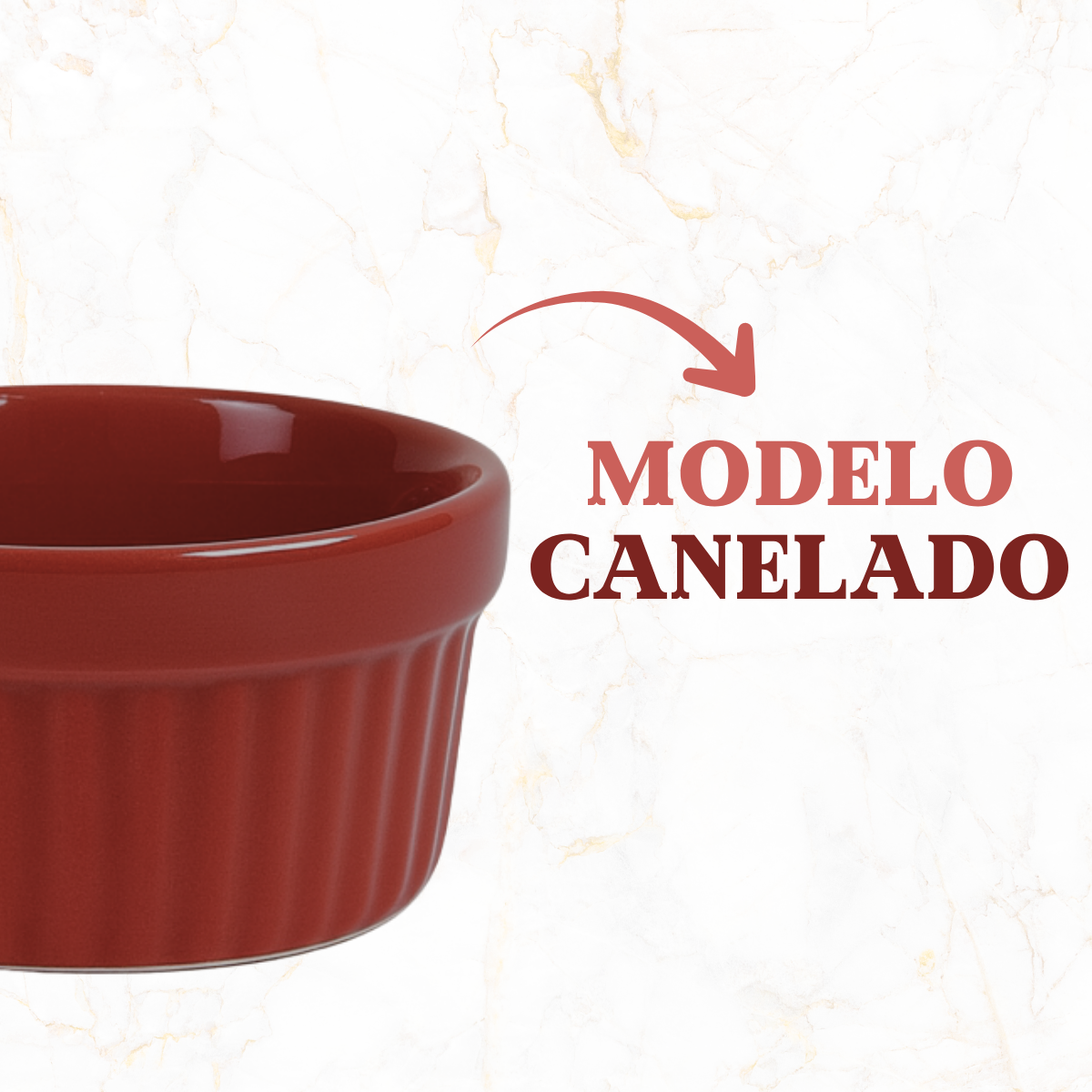 Ramekim Porcelana 40ml Vermelho