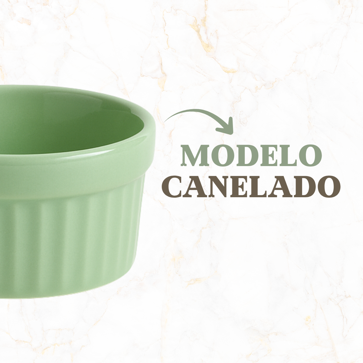 Ramequim Porcelana Verde 40ml