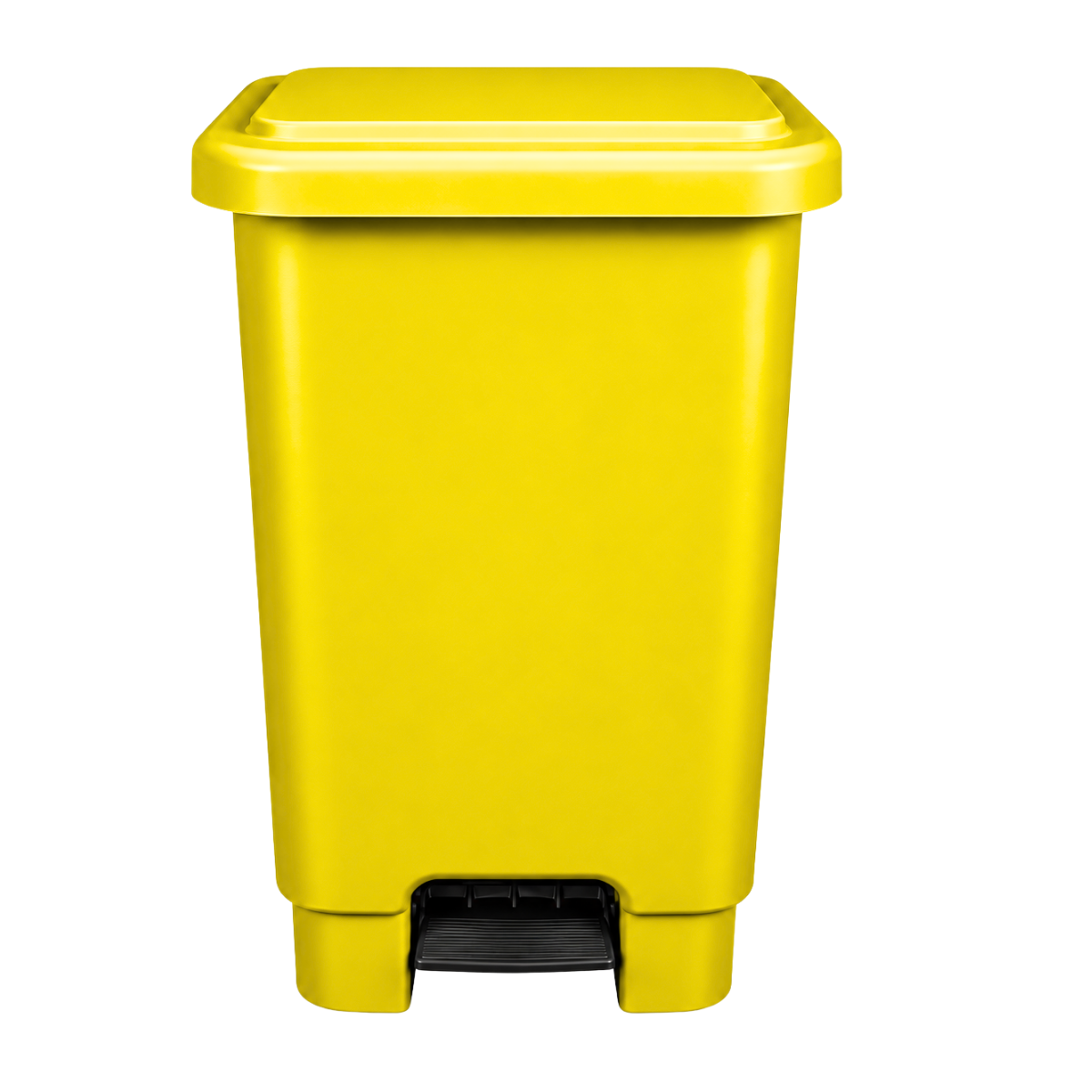 Lixeira com Pedal 100L Amarela em Plástico Profissional
