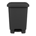 Lixeira Preta Retangular C/Pedal 15 Litros