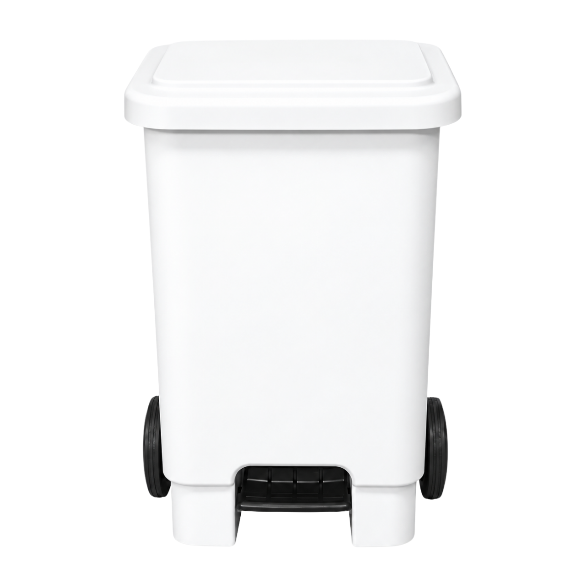 Lixeira C/ Pedal e Rodas 100Litros Branca