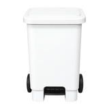 Lixeira C/ Pedal e Rodas 100Litros Branca