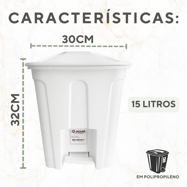 Lixeira Com Pedal 15 Litros Main Image