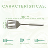 Espatula Vazada 31cm Inox
