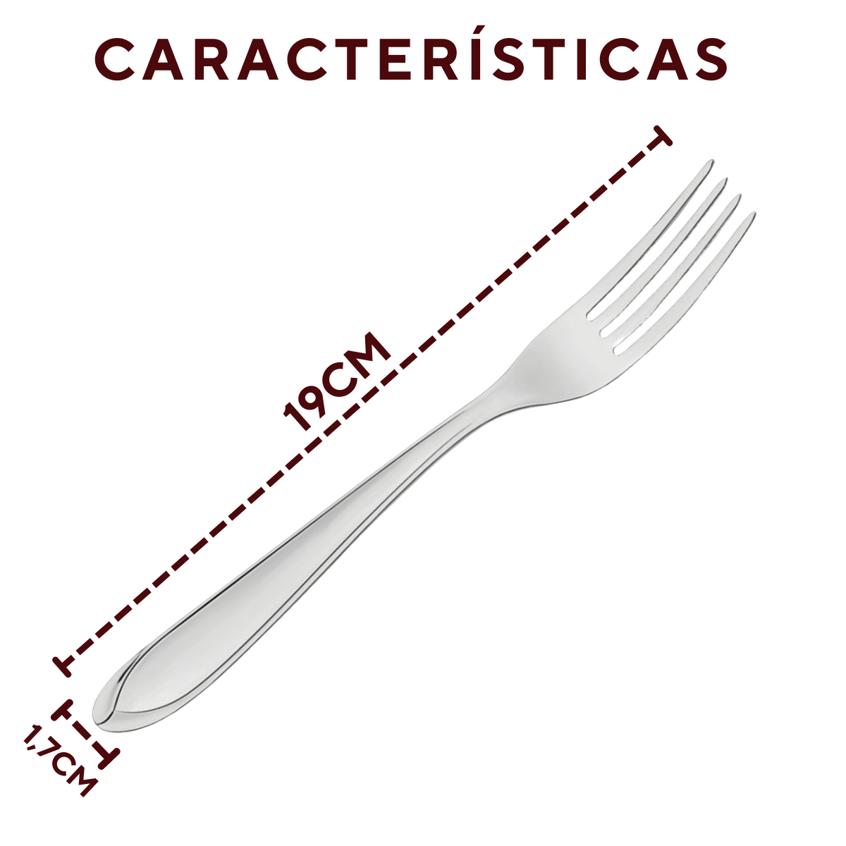 Garfo de Mesa Tramontina Laguna em Aço Inox