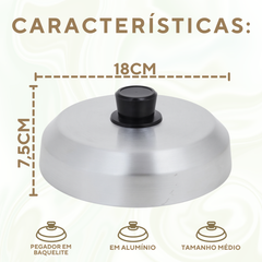 Abafador de Hamburguer 18cm Aluminio