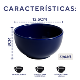 Tigela em Porcelana Japonesa Azul 500ml