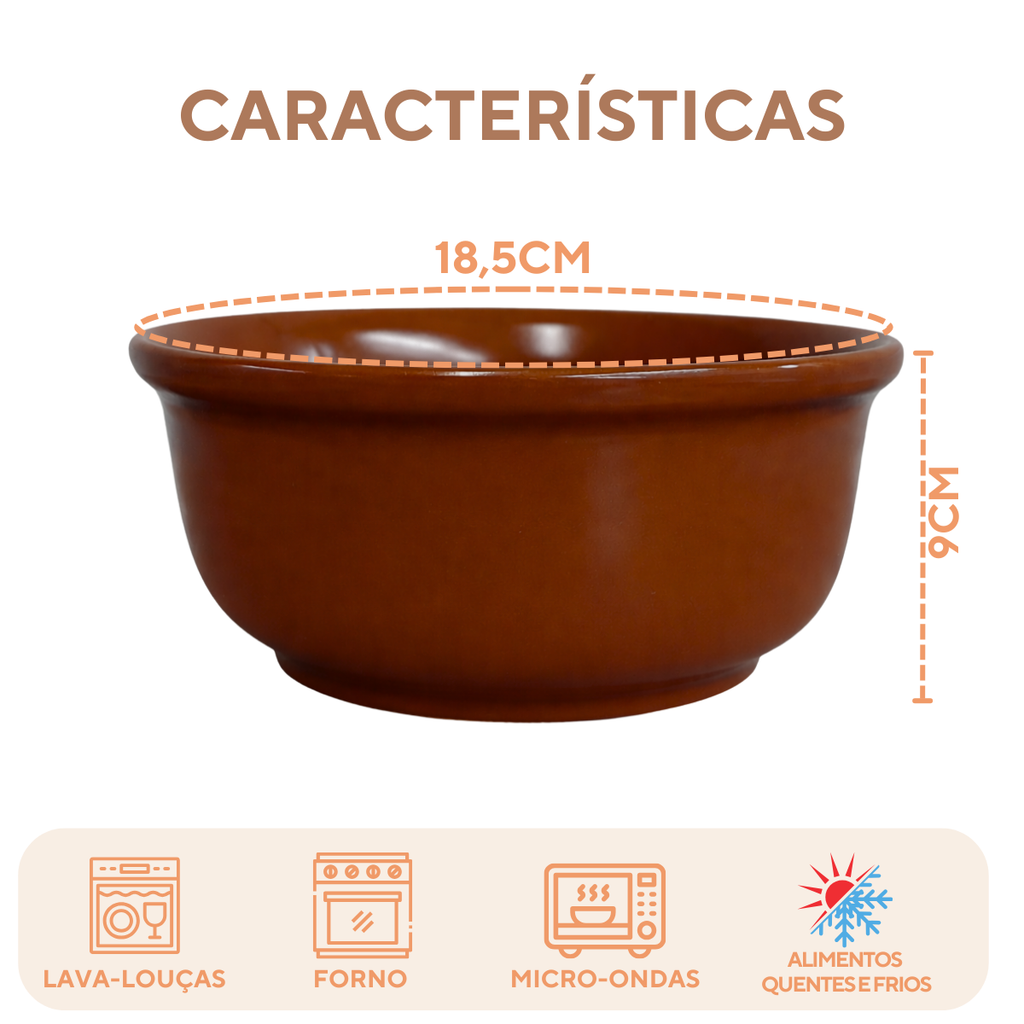 Cumbuca Ceramica Refrataria 1,1Litros