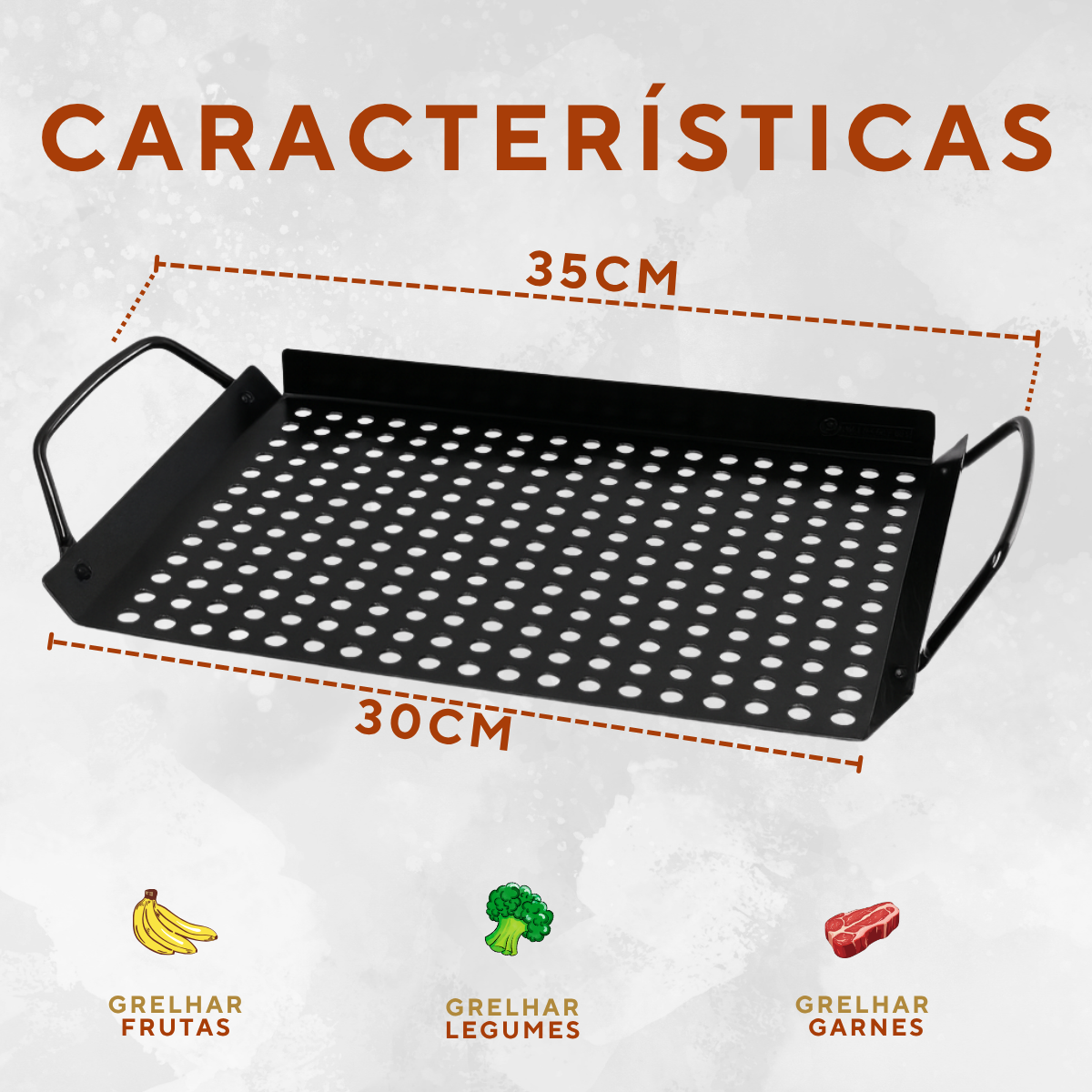 Assadeira Retangular Wok Churrasco