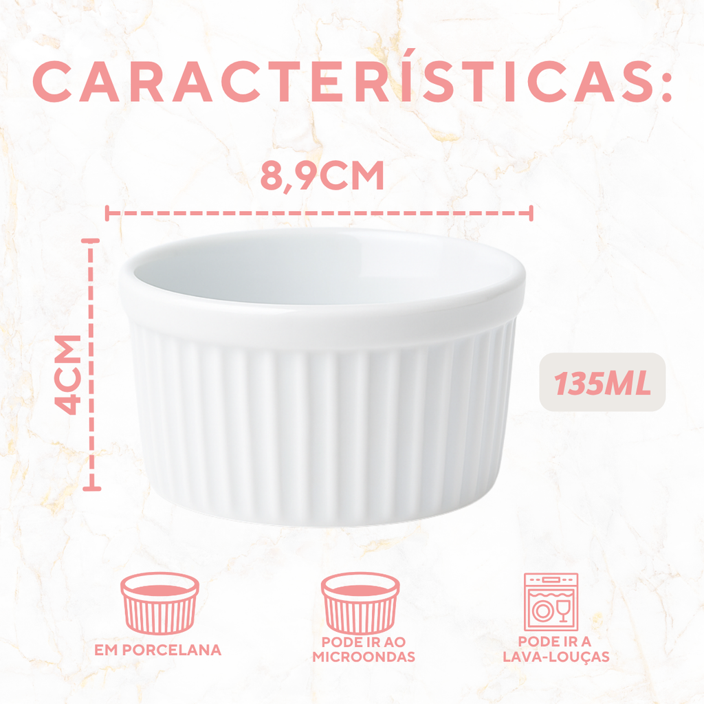 Ramequim Porcelana 140ml
