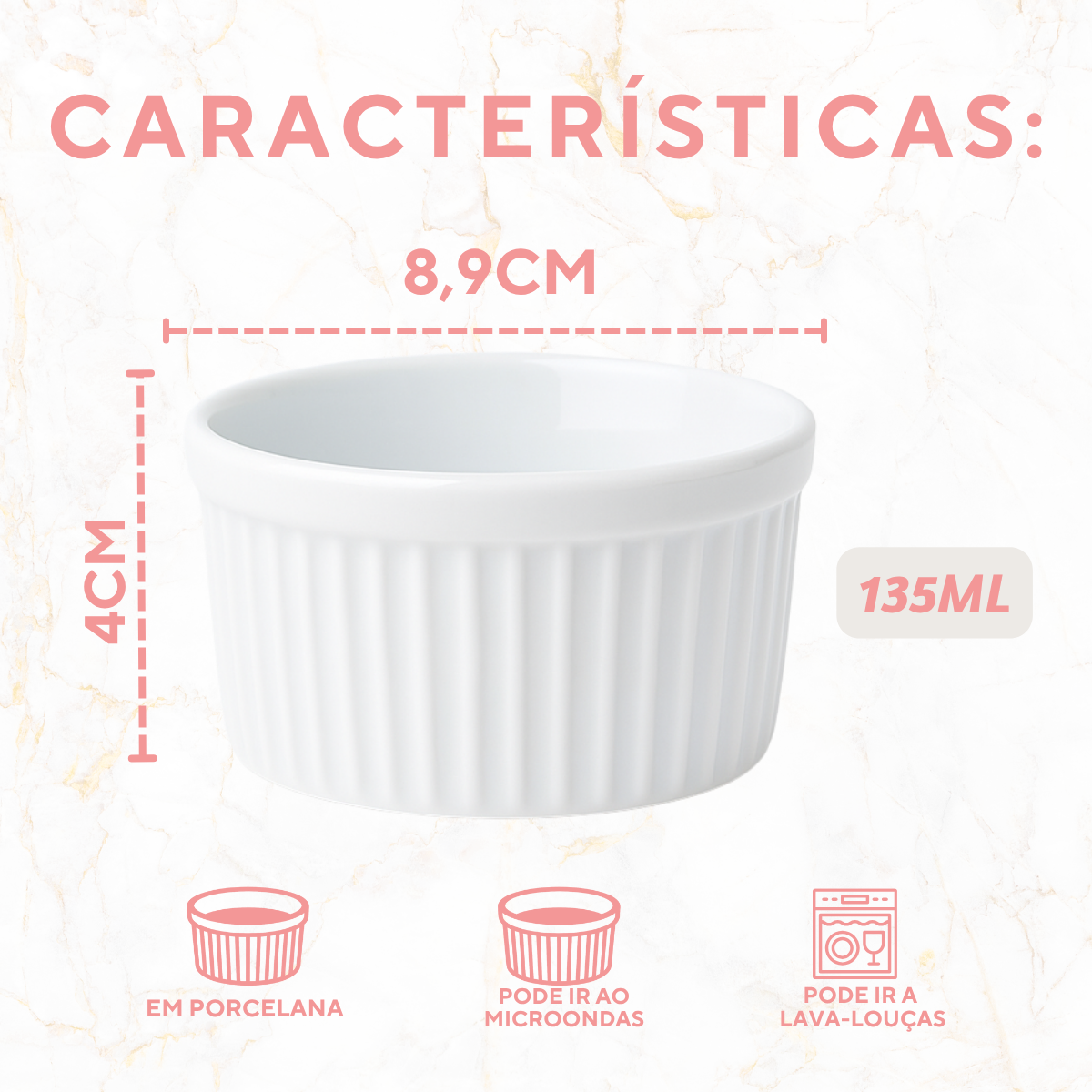 Ramequim Porcelana 140ml