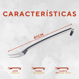 Garfo Churrasco 41cm aço inox